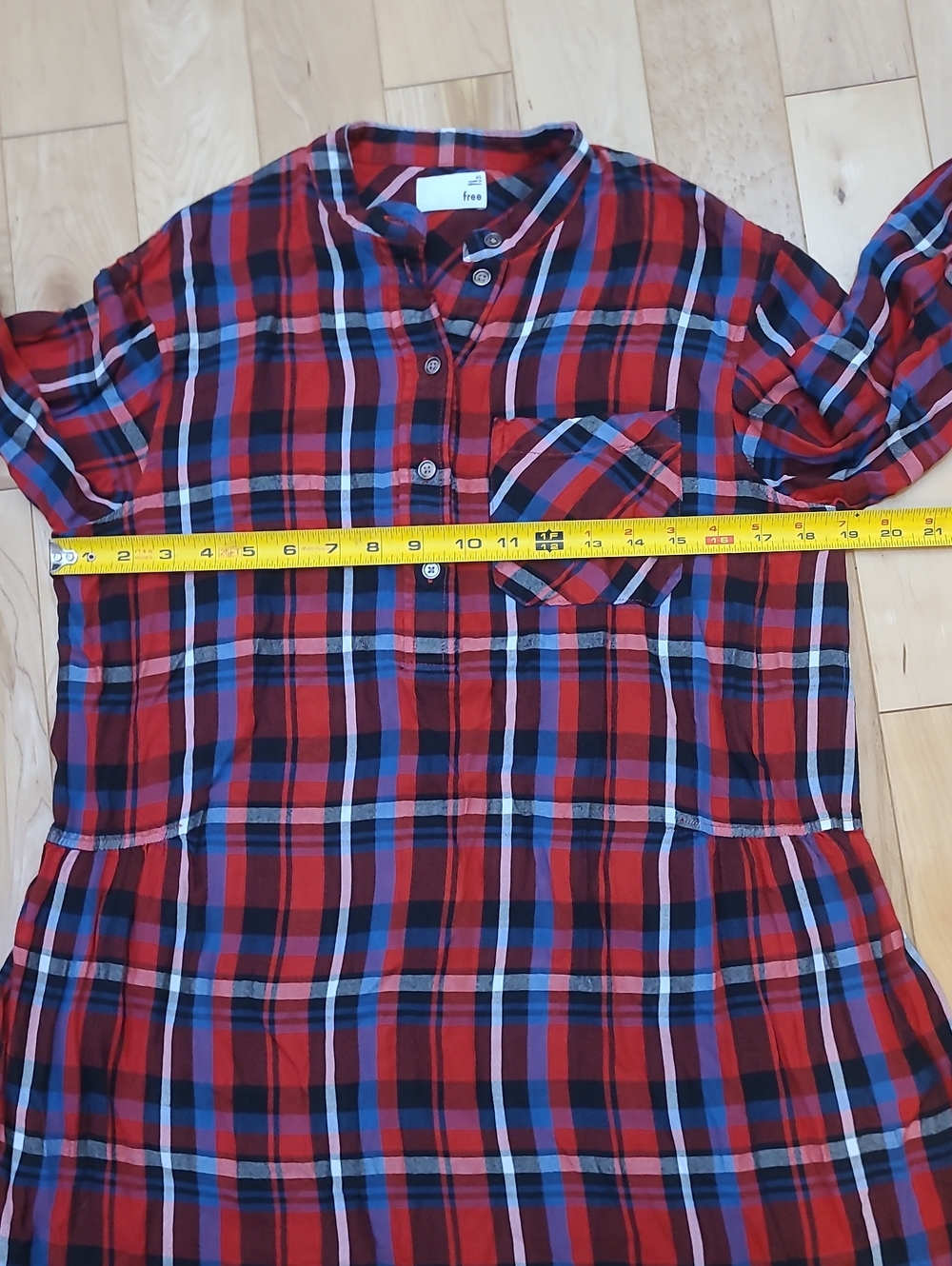 Wilfred Women's Size XS Red Plaid Button-Down Casual Shirt - Picture 5 of 7